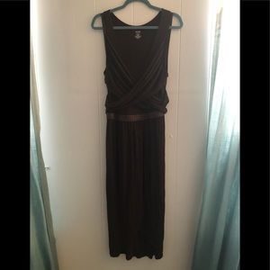 Brown dress with Braid detail